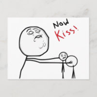 Now Kiss Rage Face Comic Meme