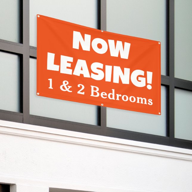 Now Leasing Custom Banner (Outside Building)