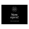 Now Open | Business Opening Times Logo Black