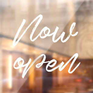 Now open modern business opening