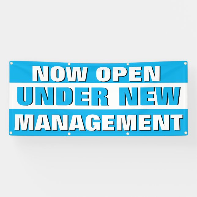 Now Open Under New Management Small Business Banner (Horizontal)
