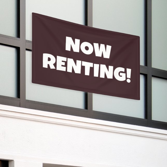 Now Renting Banner (Outside Building)