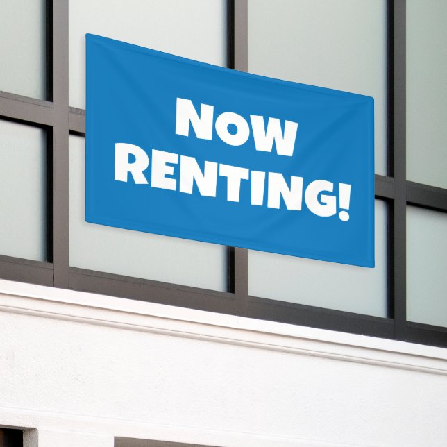 Now Renting Banner (Outside Building)
