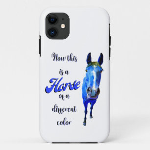 Now This Is A Horse Of A Different Colour in Blue Case-Mate iPhone Case