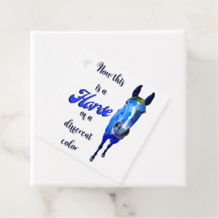 Now This Is A Horse Of A Different Colour in Blue Favour Tags