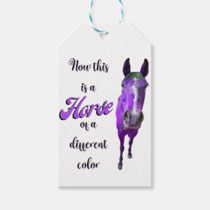 Now This Is A Horse Of A Different Colour Purple Gift Tags