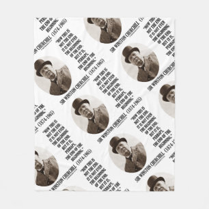 Now This Not The End Beginning Winston Churchill Fleece Blanket