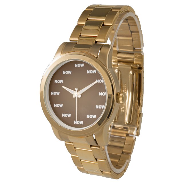 "NOW" Watch (Brown) (Angled)