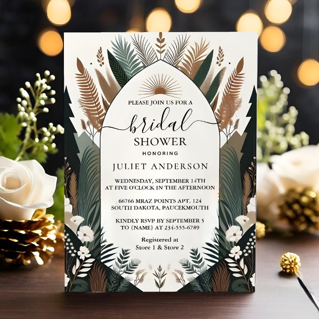Now Wood Tree Rustic Barn Farm Arch Bridal Shower Invitation (Creator Uploaded)