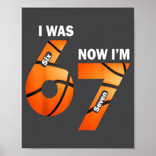 Now Year 7 I'm 6 Old Basketball 7 I Poster