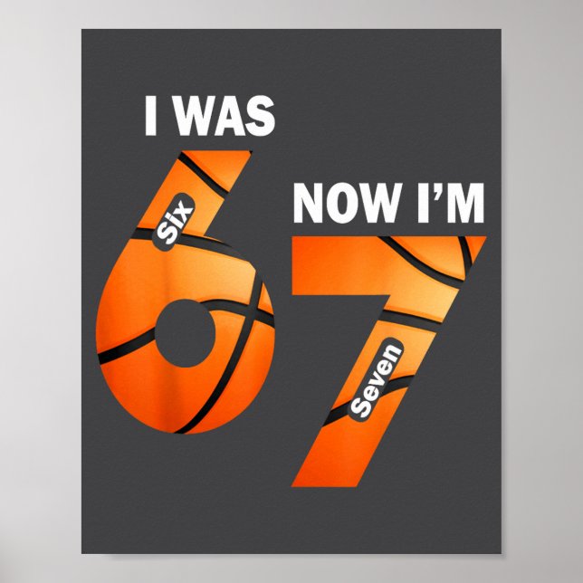 Now Year 7 I'm 6 Old Basketball 7 I Poster (Front)