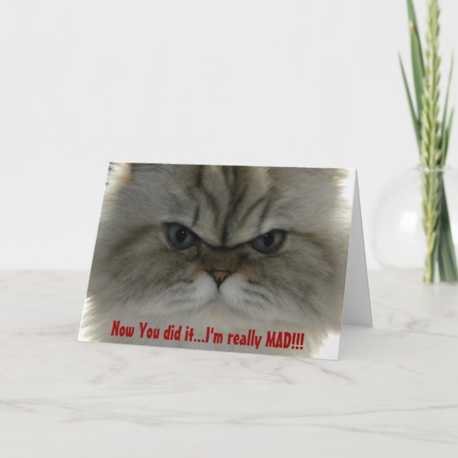 , Now You did it...I'm really MAD!!! Card (Front)