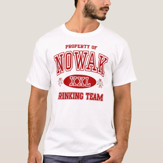 Nowak Polish Drinking Team T-Shirt (Front)