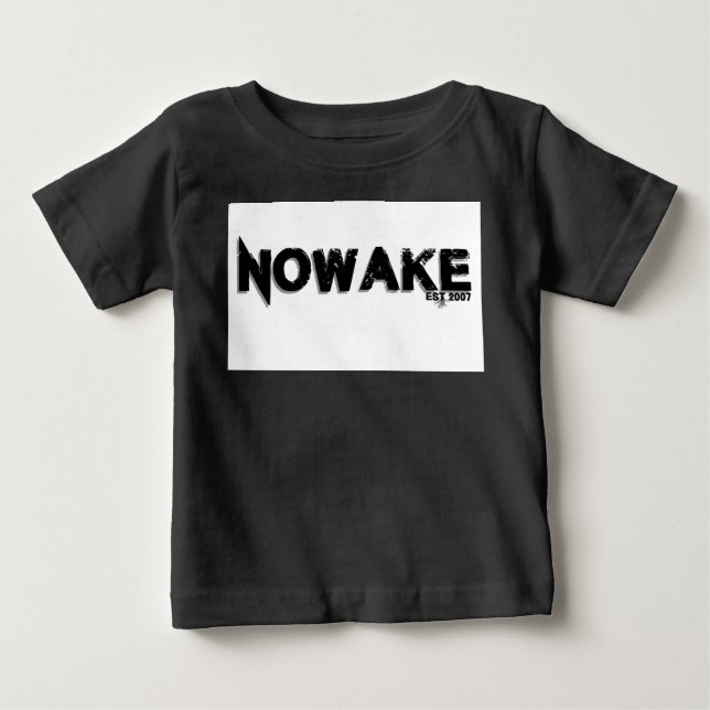 NOWAKE Est 2007 Kids Raglan 3/4 Sleeve Baby T-Shirt (Front)
