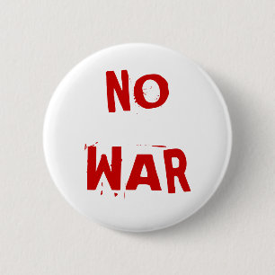 NOWAR 6 CM ROUND BADGE
