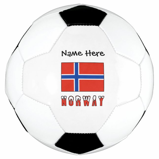 Noway Norwegian Flag Personalised  Soccer Ball (Front)