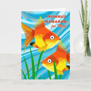 Nowruz Mobarak, Persian New Year for Mum, Goldfish Holiday Card