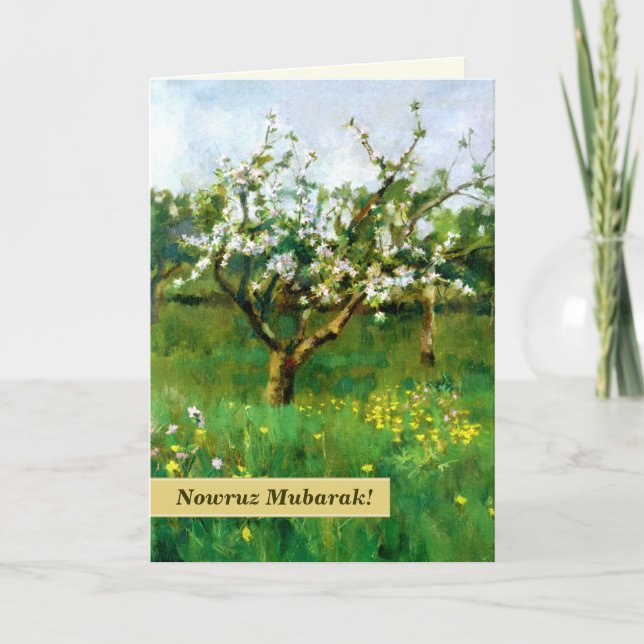 Nowruz Mubarak.Persian New Year Customisable Cards (Front)