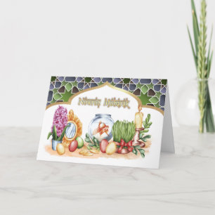 Nowruz Mubarak. Persian New Year Holiday Card