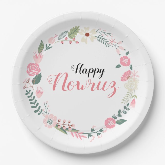 Nowruz Persian Happy Newyear (Norooz) Paper Plate (Front)