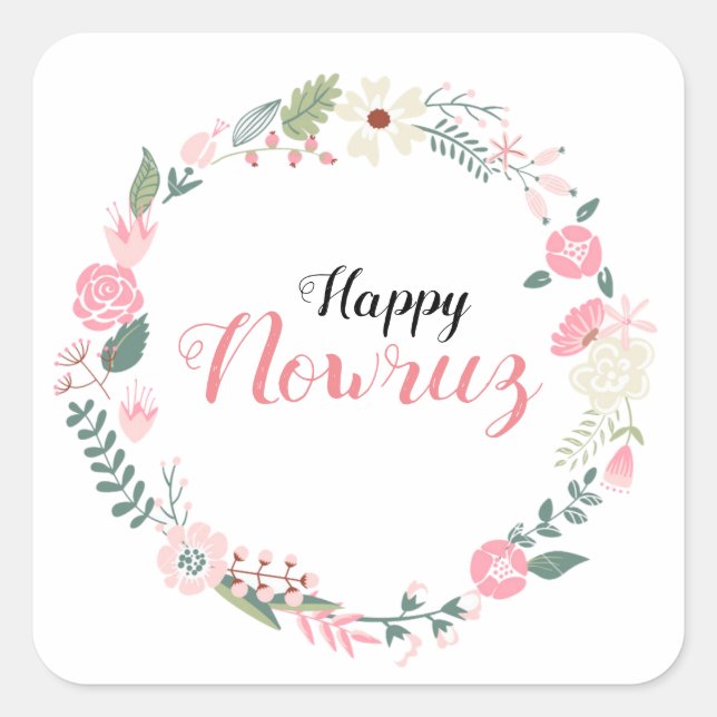 Nowruz Persian Happy Newyear (Norooz) Square Sticker (Front)