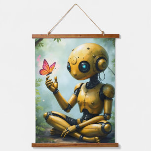 Nox Finds Wonder,A Curious Robot's First Butterfly Hanging Tapestry
