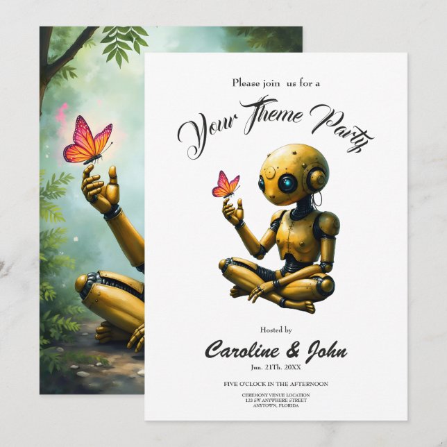 Nox Finds Wonder,A Curious Robot's First Butterfly Invitation (Front/Back)