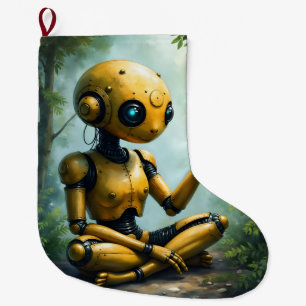 Nox Finds Wonder,A Curious Robot's First Butterfly Large Christmas Stocking