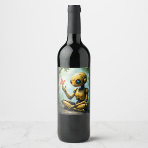 Nox Finds Wonder,A Curious Robot's First Butterfly Wine Label