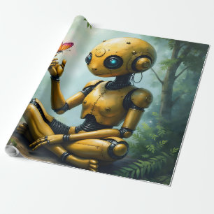 Nox Finds Wonder,A Curious Robot's First Butterfly Wrapping Paper