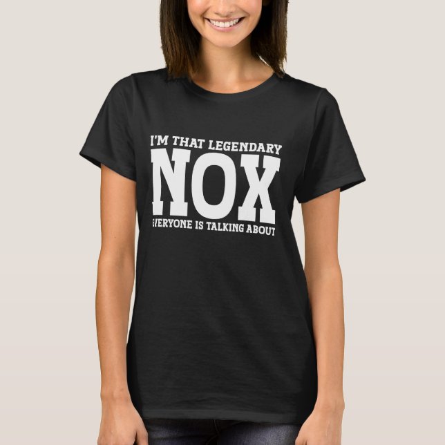 Nox Personal Name First Name Funny Nox T-Shirt (Front)