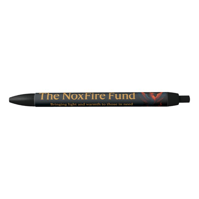 NoxFire Fund Pen- Write with style! Black Ink Pen (Front)