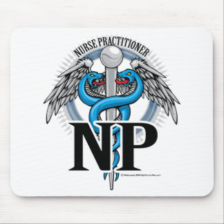 NP Blue Caduceus Mouse Pad