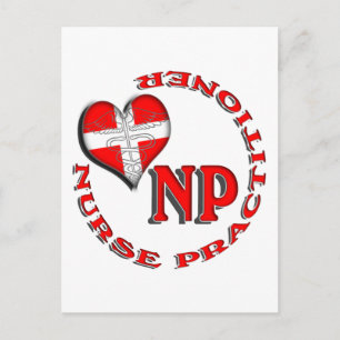 NP CIRCULAR LOGO NURSE PRACTITIONER POSTCARD