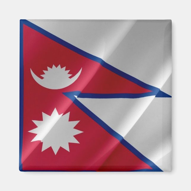 NP - Nepal - Flag Waving Magnet (Front)