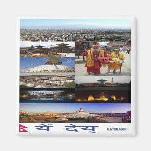 NP - Nepal - Katmandu - Mosaic - Collage Magnet