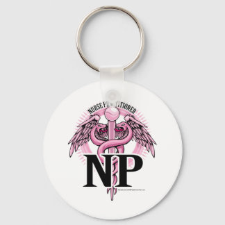 NP PINK Caduceus Key Ring