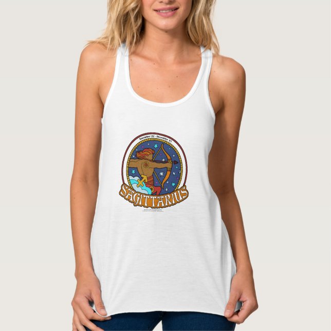 NP Sagittarius Women's Slim Fit Racerback Tank Top (Front)