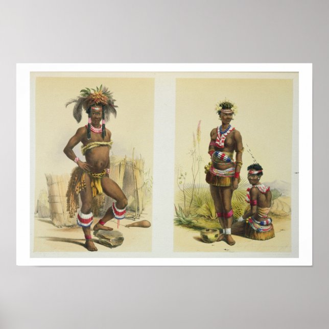 N'Pae a Young Zulu in Gala Dress and Two of King P Poster (Front)
