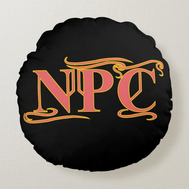 NPC Do Not Maim Rob or Kill Funny RPG Round Cushion (Front)