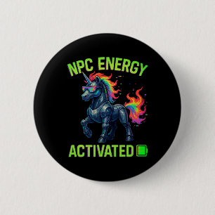 Npc Energy Activated Funny Aesthetic Gamer Rgb Pix 6 Cm Round Badge