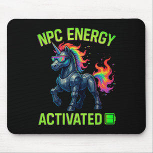 Npc Energy Activated Funny Aesthetic Gamer Rgb Pix Mouse Pad