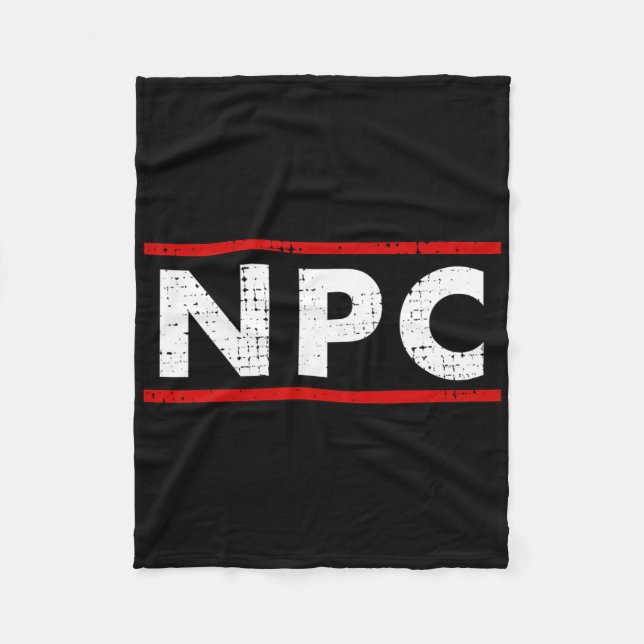 Npc Meme - Non Player Character 1  Fleece Blanket (Front)