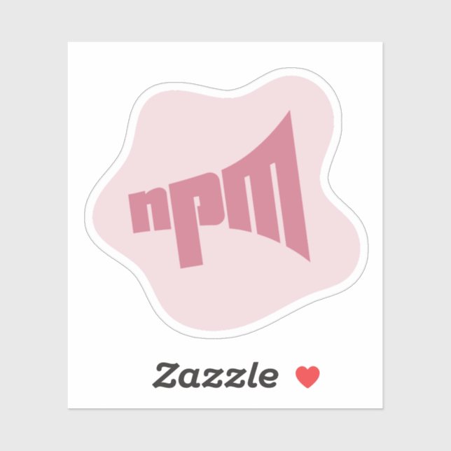 NPM Pink Blob Logo Vinyl Sticker (Sheet)