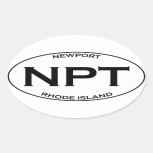 NPT - Newport Rhode Island Oval Sticker