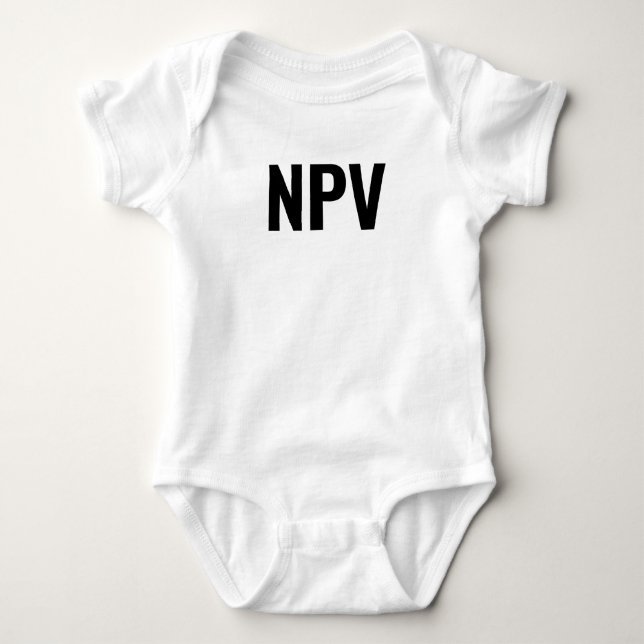 NPV Net Present Value Baby Bodysuit (Front)