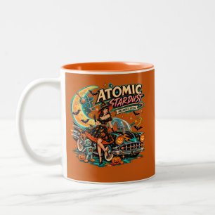 NRH Atomic Stardust Halloween Vintage Orange Mug