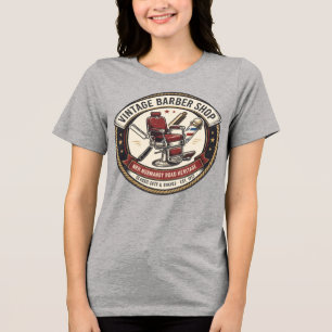NRH Vintage Barber Shop Retro Americana Women’s T- Tri-Blend Shirt