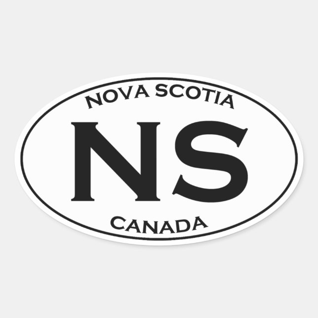 NS Nova Scotia Oval Logo Sticker (Front)
