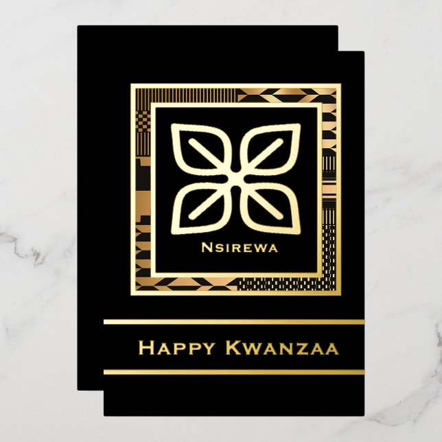 Nsirewa Happy Kwanzaa (Outline) (Front/Back)